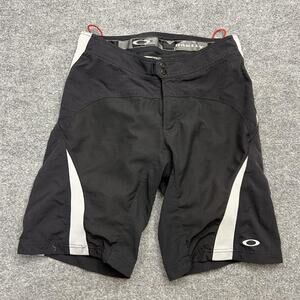 Oakley Shorts Mens sz 30 Black Gray Mountain Bike MTB Nylon Outdoor Trail Riding